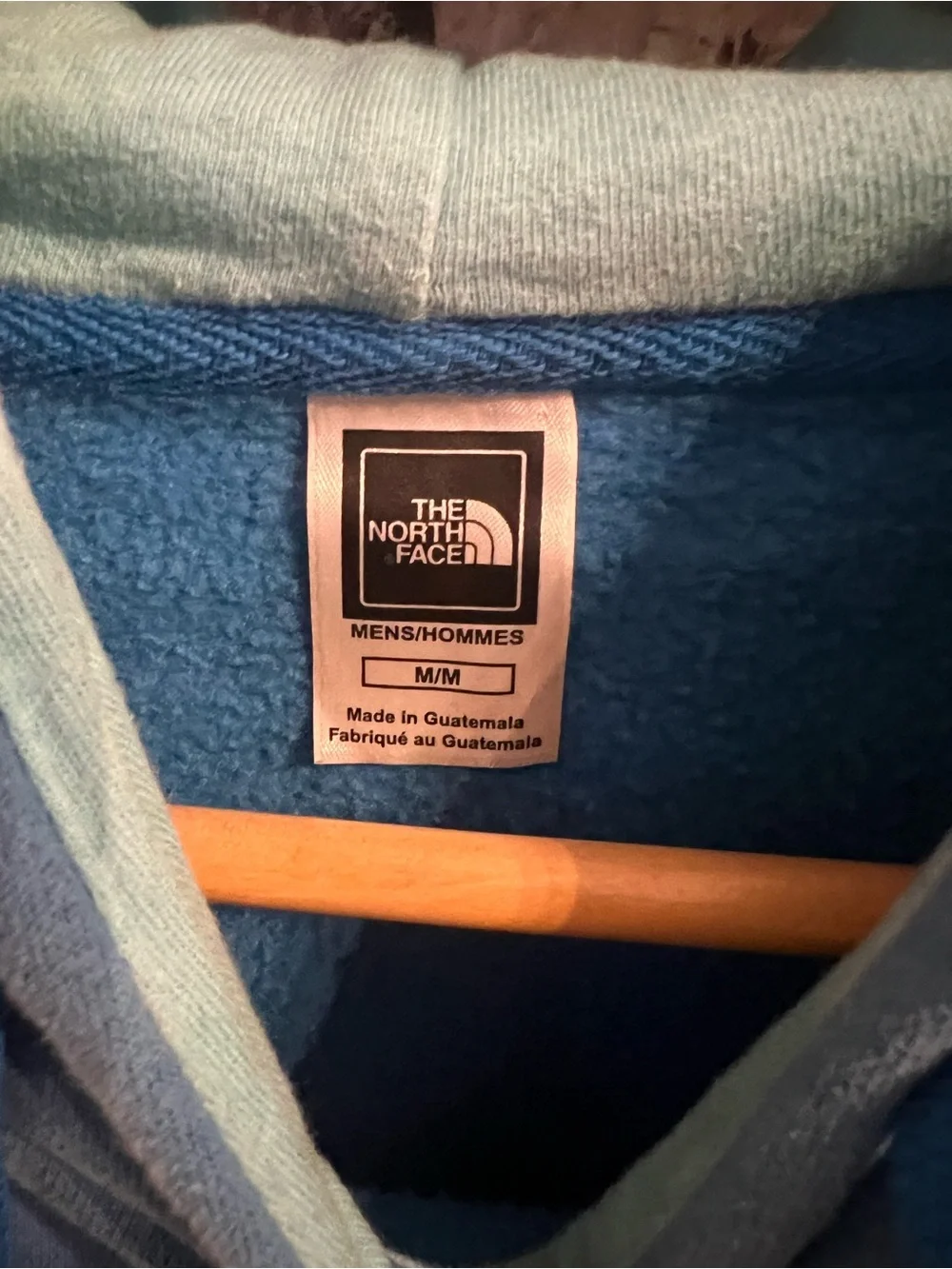 The North Face Light Blue Pullover Hoodie with Logo